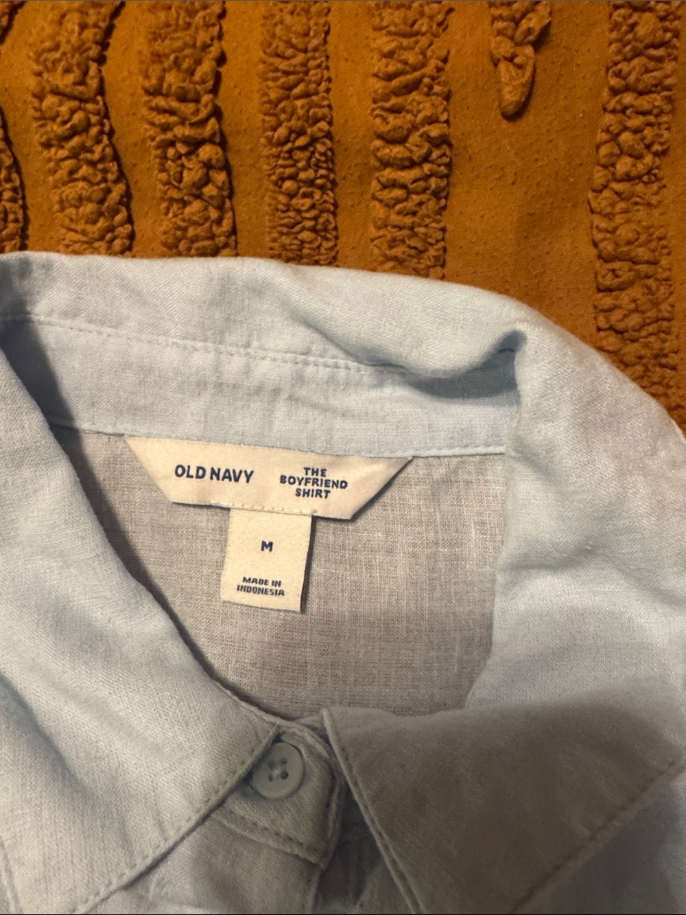 Old Navy Men's Light Blue Boyfriend Shirt